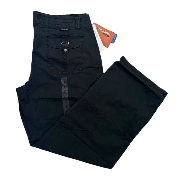 NWT Columbia Size 16 Black Women’s Carroll Creek Pant Straight Leg Rolled Up Leg - Picture 14 of 15